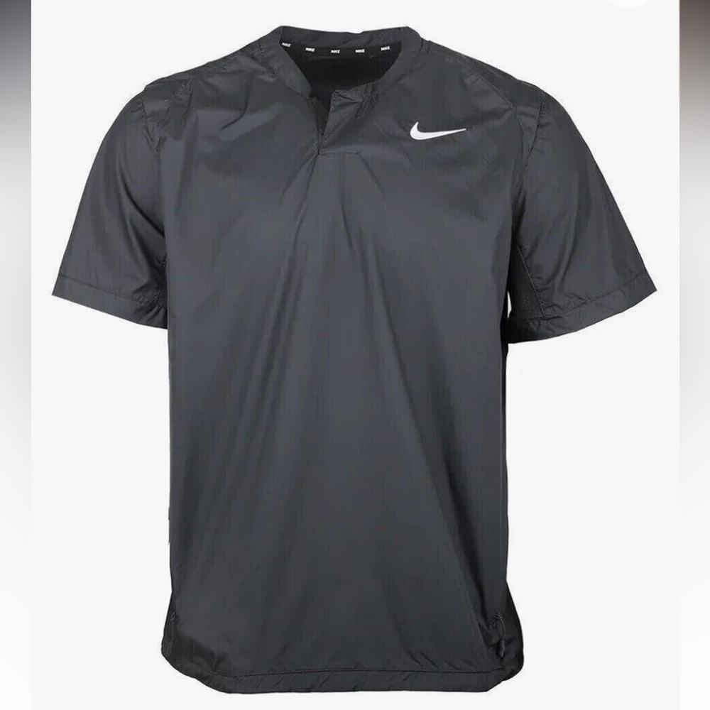 Nike Dri-fit SS Softball Short Sleeve Windshirt  Women’s Size M Black AV6696-010